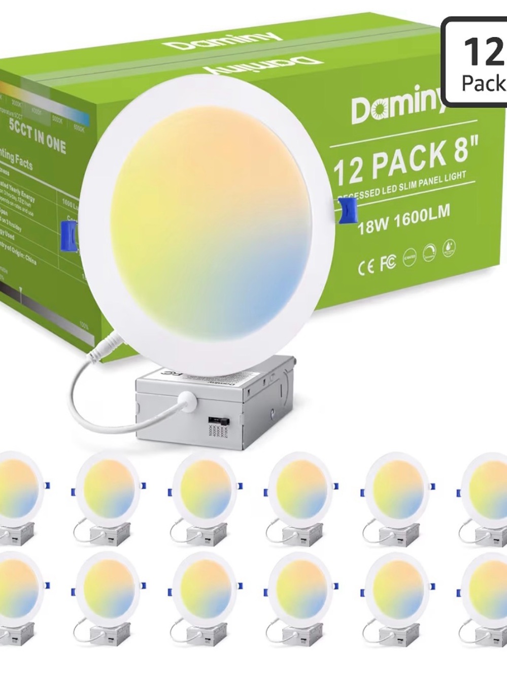 New Daminy 12 Pack 8" LED Recessed Light